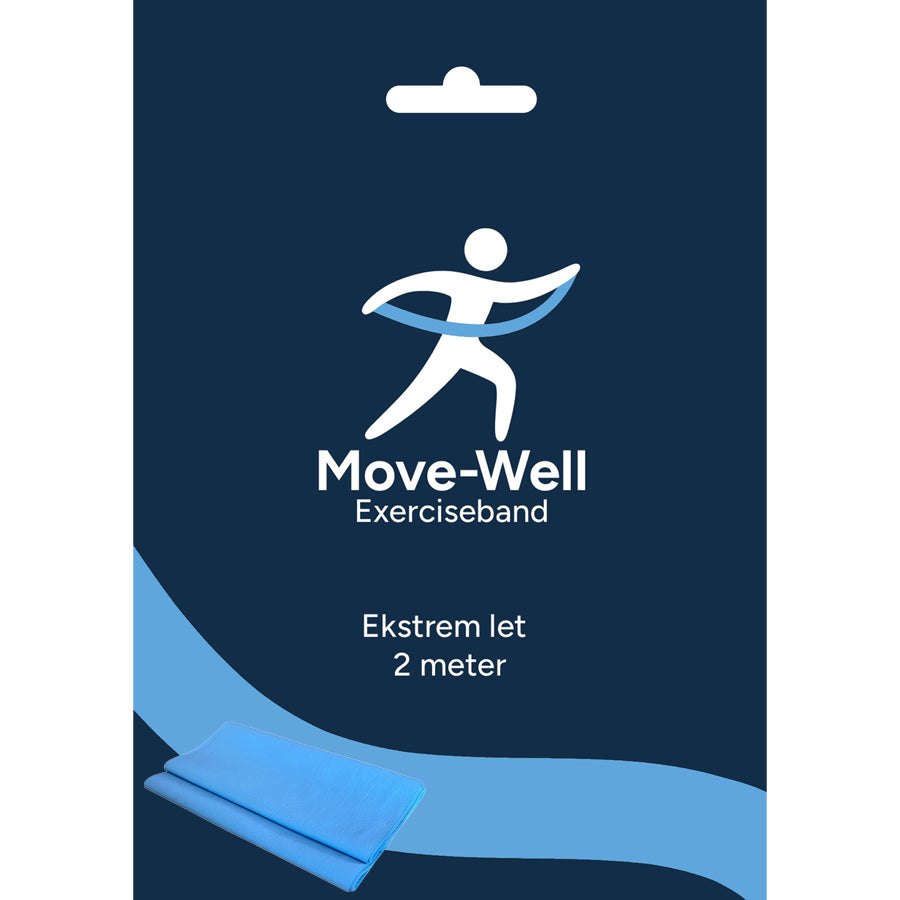 Exerciseband | Blå | Ekstrem let | 2 meter i stilfuld indpakning
