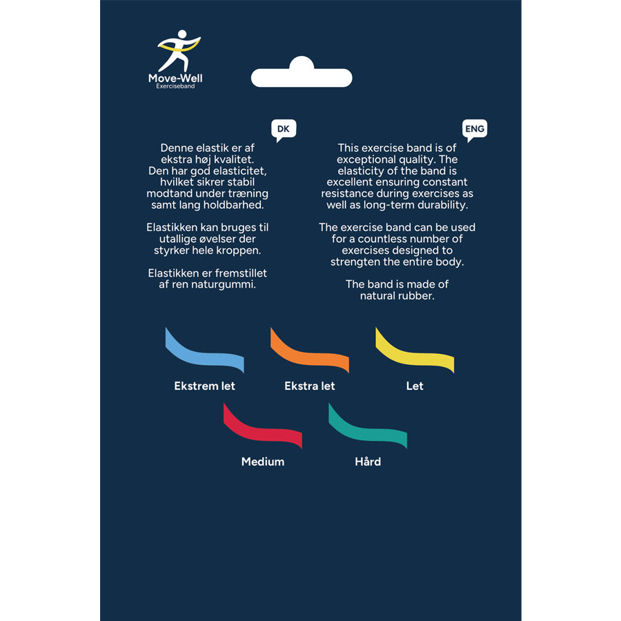 Exerciseband | Gul | Let | 2 meter i stilfuld indpakning