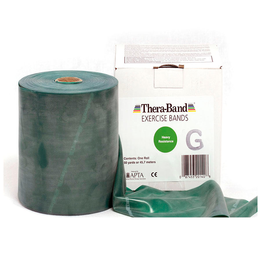 Theraband | Grøn træningselastik | 45 meter | Middel