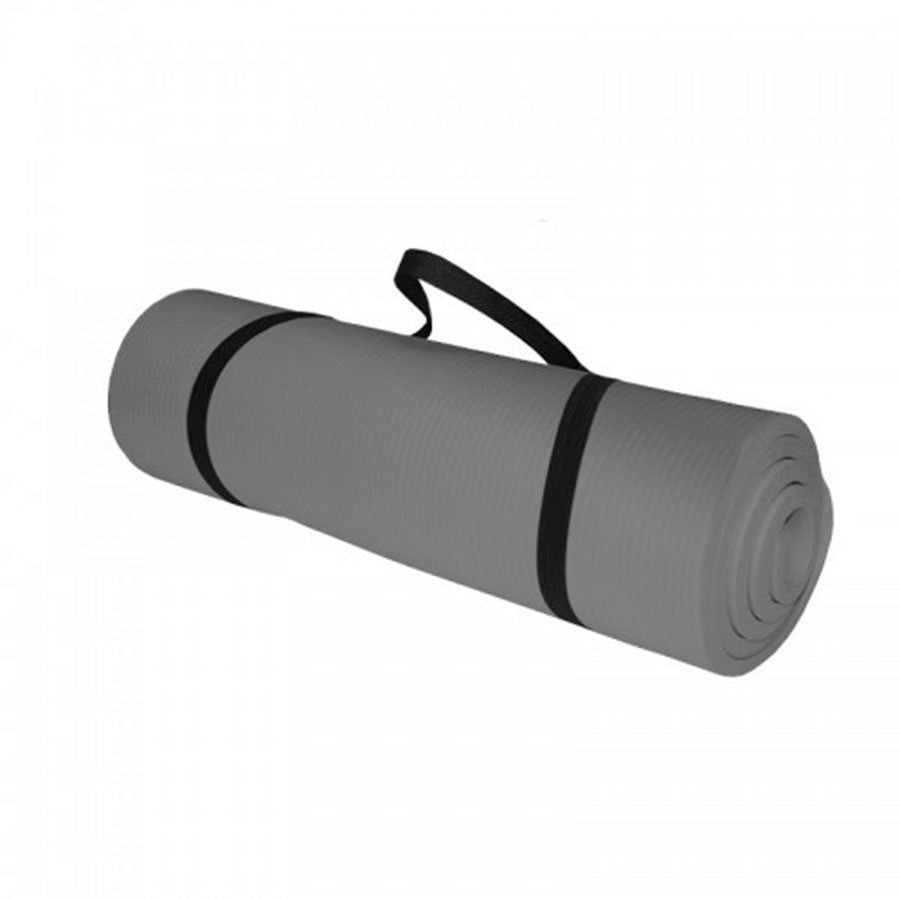 Træningsmåtte | Sort | 1.5 cm | Med bærestrop