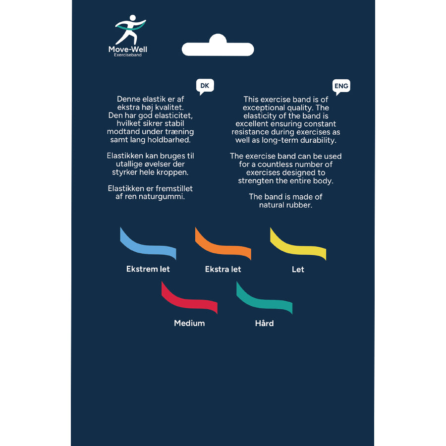 Exerciseband | Grøn | Hård | 2 meter i stilfuld indpakning