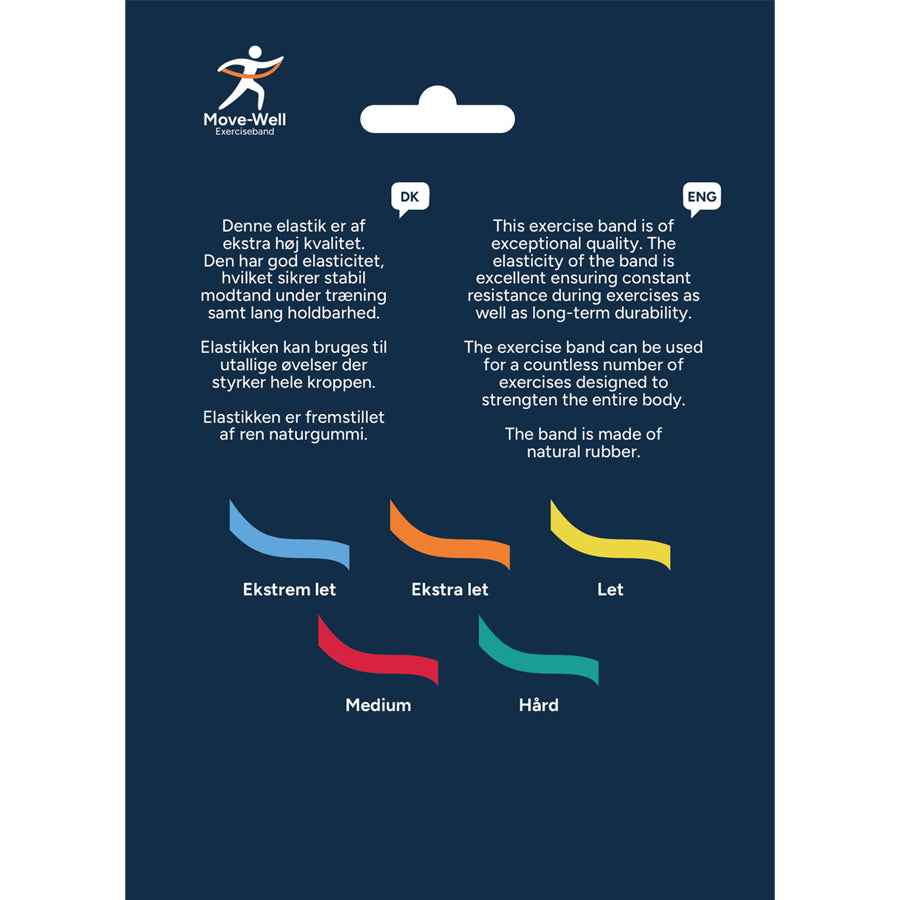 Exerciseband | Orange | Ekstra let | 2 meter i stilfuld indpakning