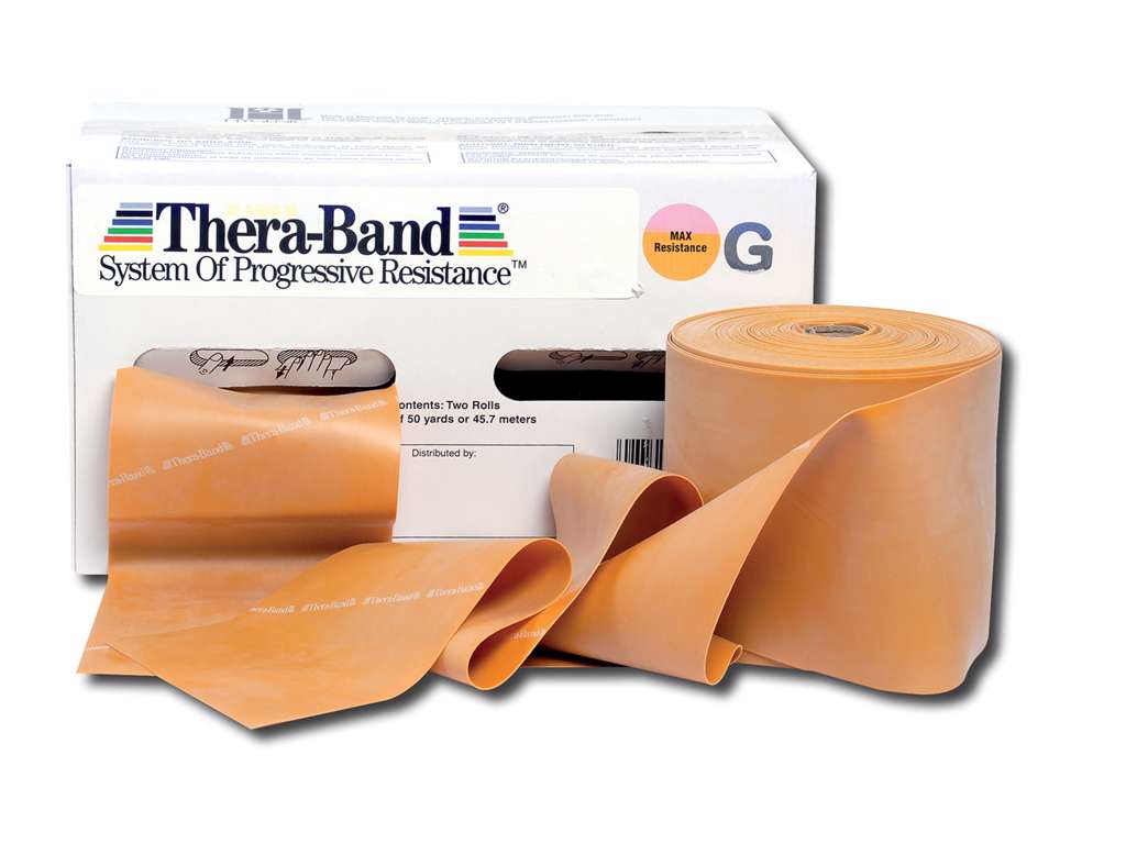 Theraband | Guld træningselastik | 45 meter | Ekstrem Hård